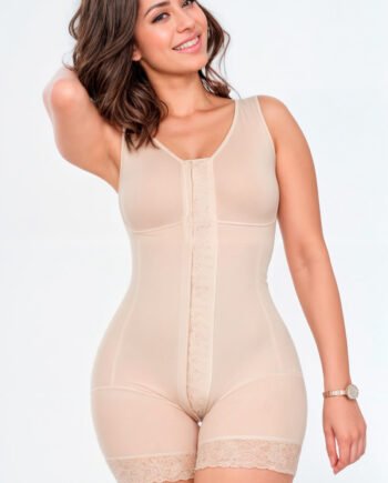 Post-Surgical Boyshort Shapewear with Butt-Lifting and Built-In Bra