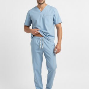Uniforme antifluido hombre azul claro