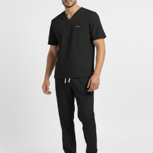Uniforme antifluido hombre negro