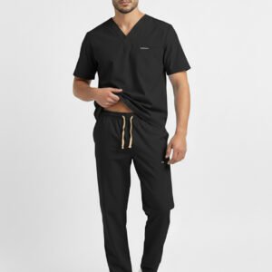 Uniforme antifluido hombre negro