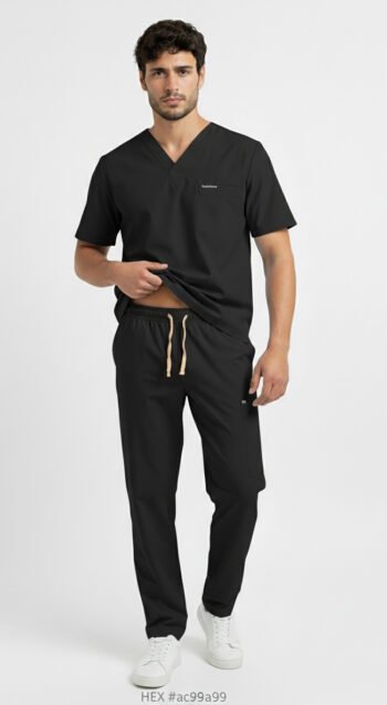 Uniforme antifluido hombre negro