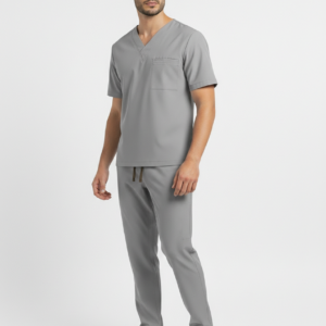 Uniforme antifluido hombre gris claro