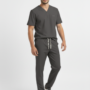 Uniforme antifluido gris oscuro