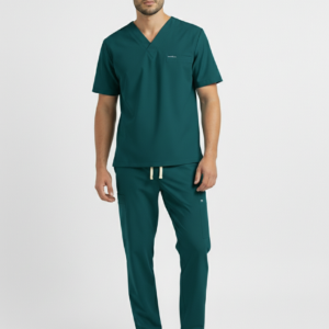 Uniforme antifluido verde botella