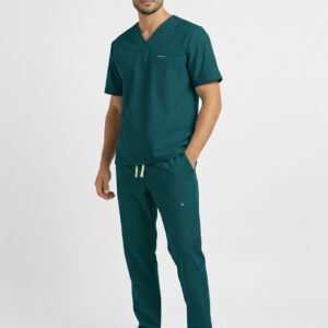 Uniforme antifluido verde botella