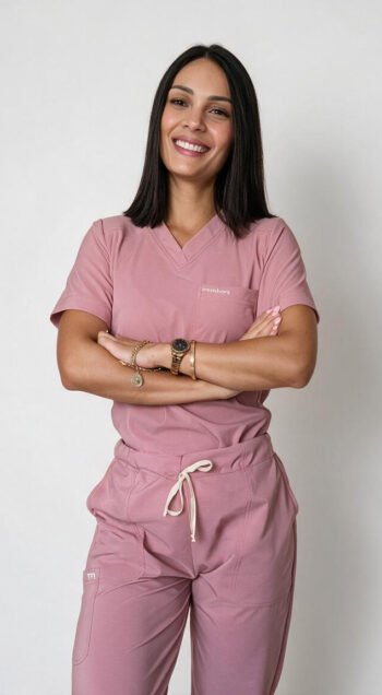 uniforme antifluido mujer palo de rosa