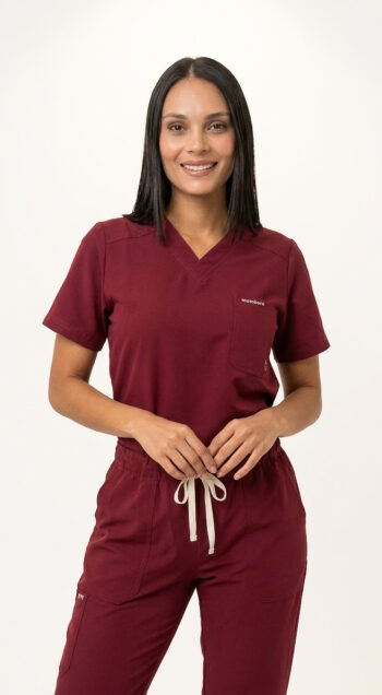 Uniforme Antifluido Mujer Vinotinto